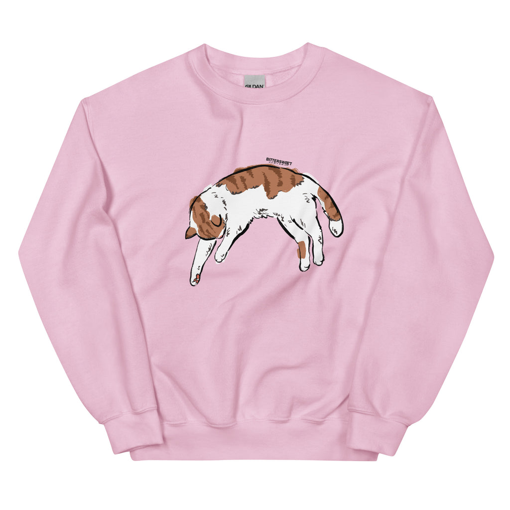 sleepy day cat graphic sweatshirt