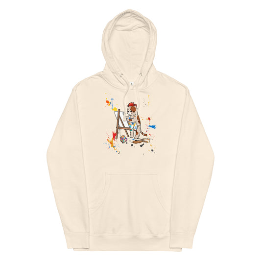 Little Artist ultra soft fleeced hoodie. Cat graphic hoodies