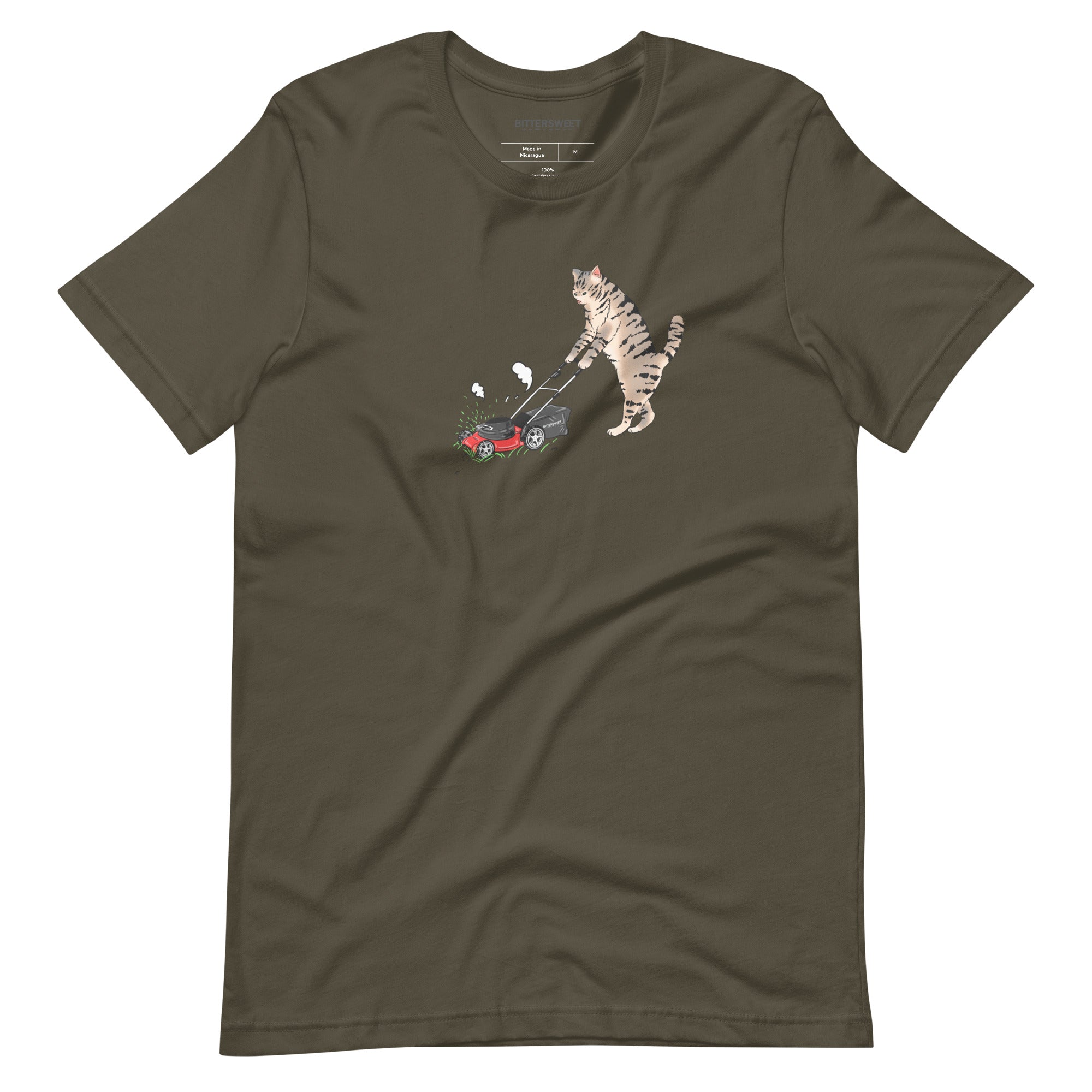 Weed fighter- Cat T shirt, graphic T shirt , mow lawn, outdoorsy