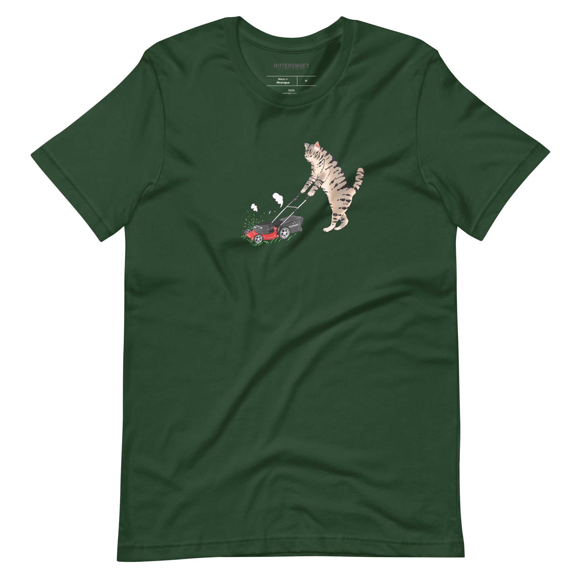 Weed fighter- Cat T shirt, graphic T shirt , mow lawn, outdoorsy