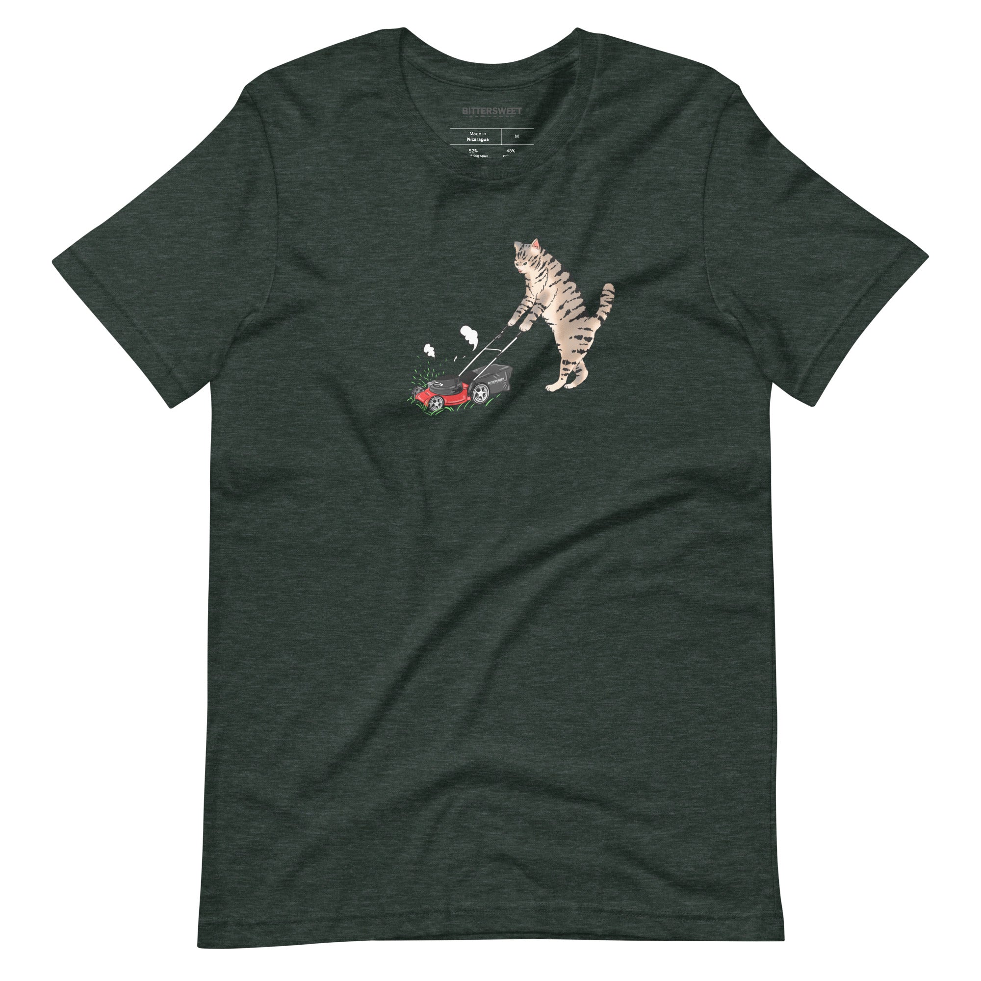 Weed fighter- Cat T shirt, graphic T shirt , mow lawn, outdoorsy