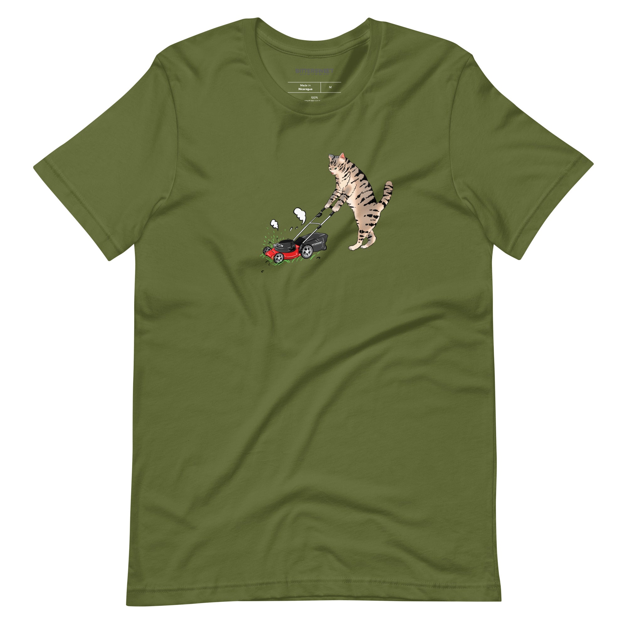 Weed fighter- Cat T shirt, graphic T shirt , mow lawn, outdoorsy