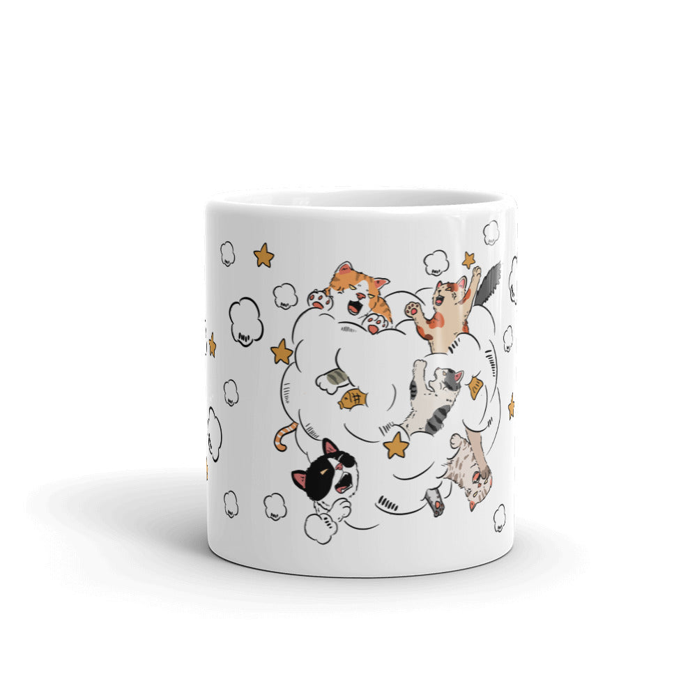 Cat fight 11oz coffee mug