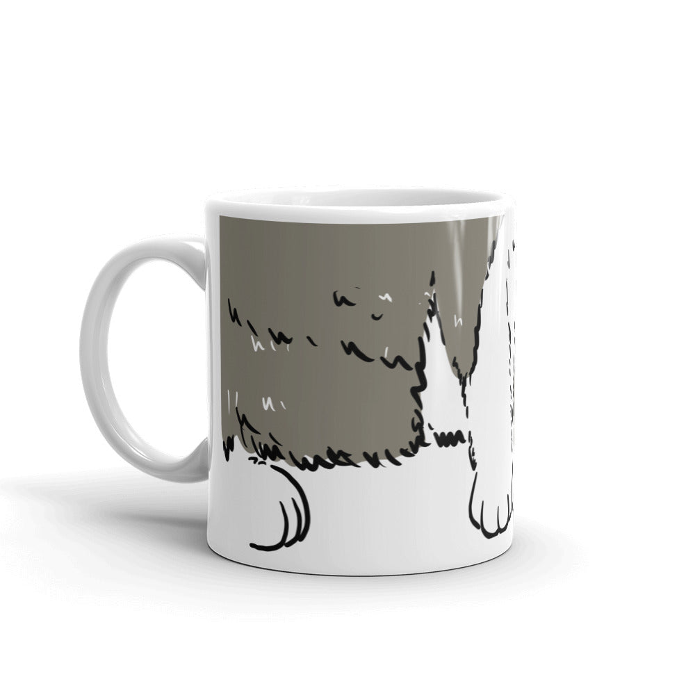 Stay paw-sitive (grey )  11oz mug