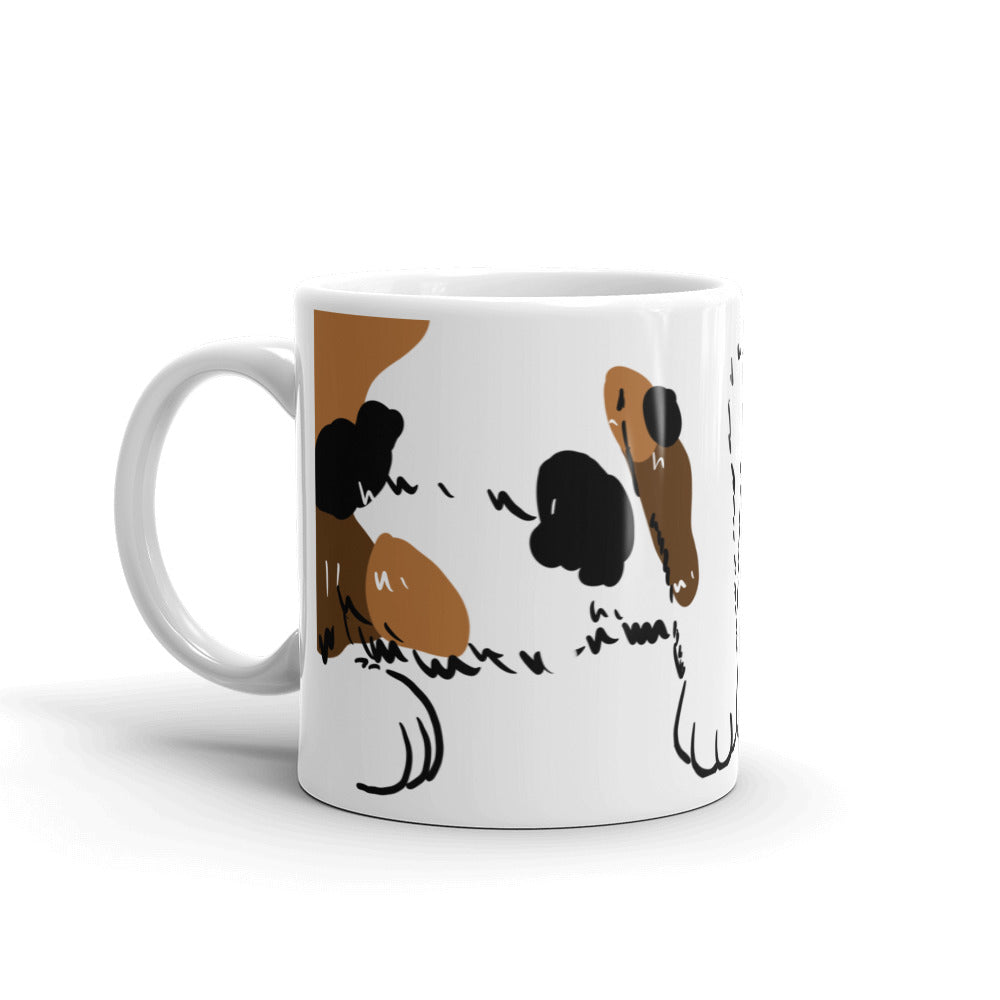 Stay pawsitive (brown ) 11oz mug
