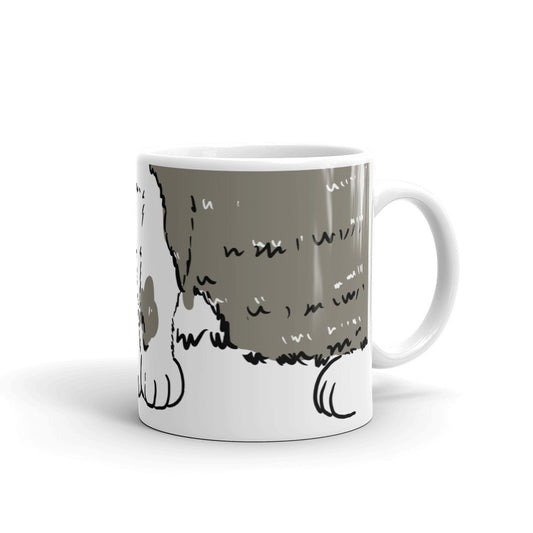 Stay paw-sitive (grey )  11oz mug